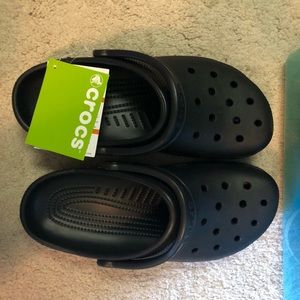 NWT black crocs